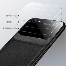 Load image into Gallery viewer, iPhone SE (2020)  Sleek Slim Leather Glass Case
