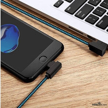 Load image into Gallery viewer, L Bend Nylon Braided USB Charging Cable
