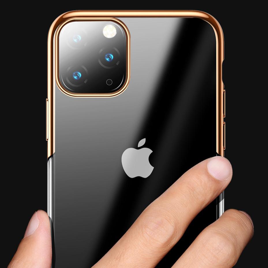 MK ® iPhone 11 Pro Max Baseus Ultra-Thin Clear Sparkling Edge Case