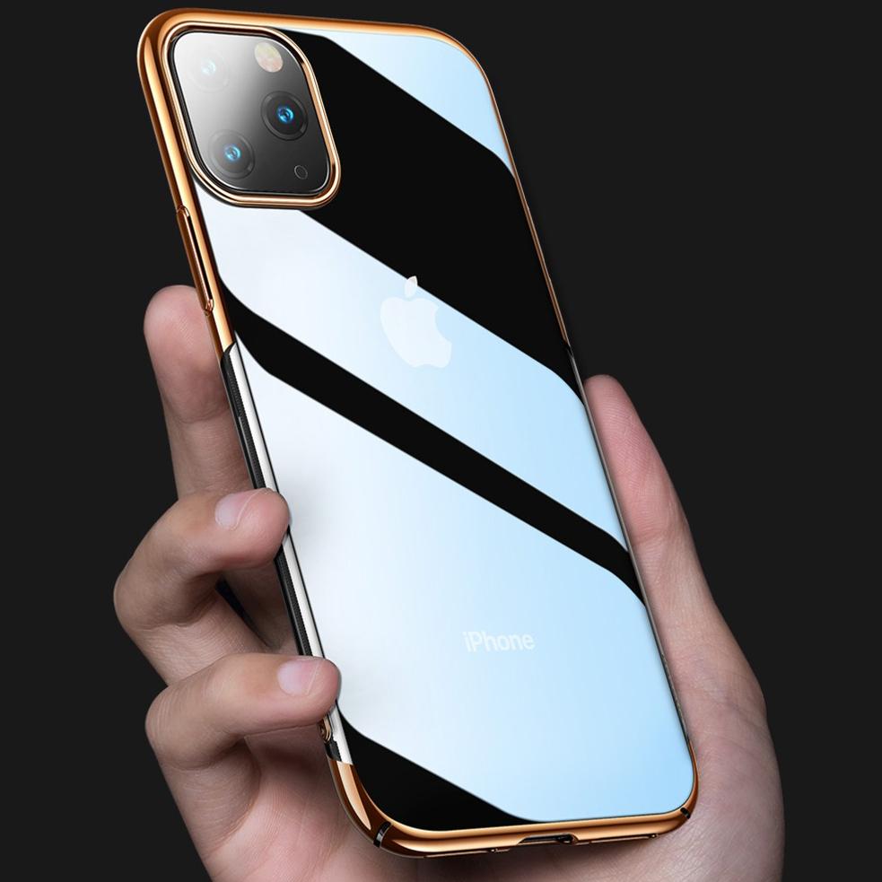 MK ® iPhone 11 Pro Max Baseus Ultra-Thin Clear Sparkling Edge Case