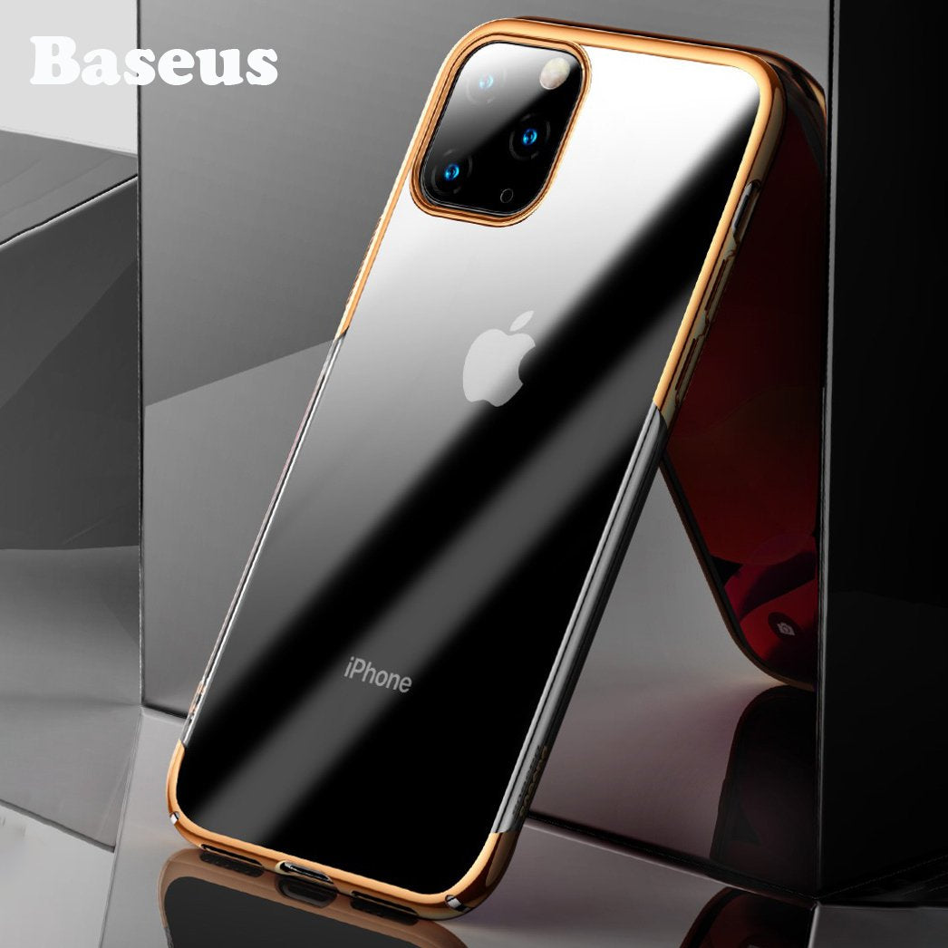 MK ® iPhone 11 Pro Max Baseus Ultra-Thin Clear Sparkling Edge Case
