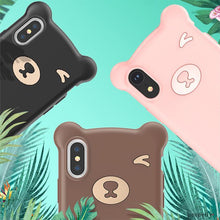 Load image into Gallery viewer, Baseus ® iPhone XS Max Bear Design Silicone Case
