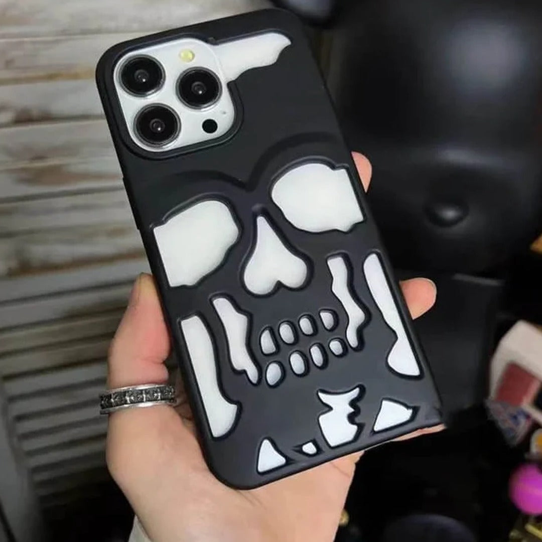 iPhone 14 Series Hollow Skull Design Case