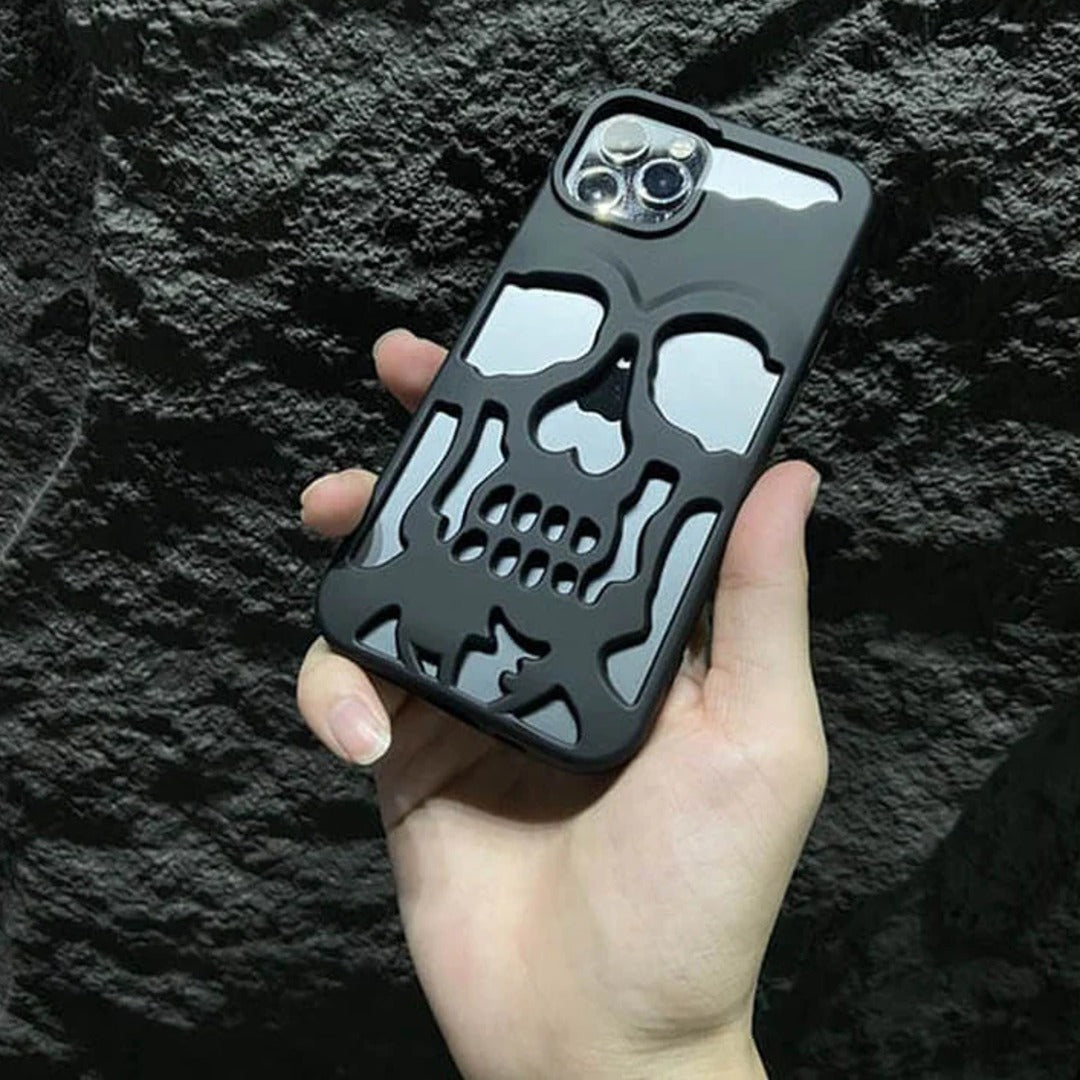 iPhone 14 Series Hollow Skull Design Case