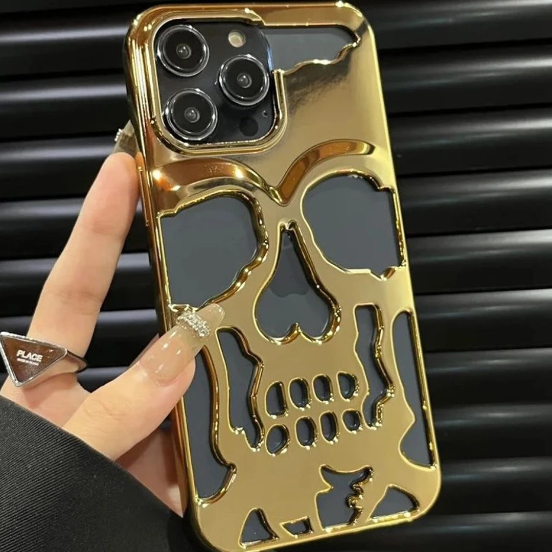iPhone 14 Series Hollow Skull Design Case