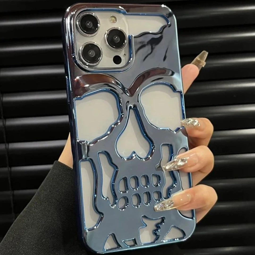 iPhone 14 Series Hollow Skull Design Case
