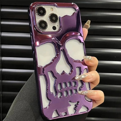 iPhone 14 Series Hollow Skull Design Case