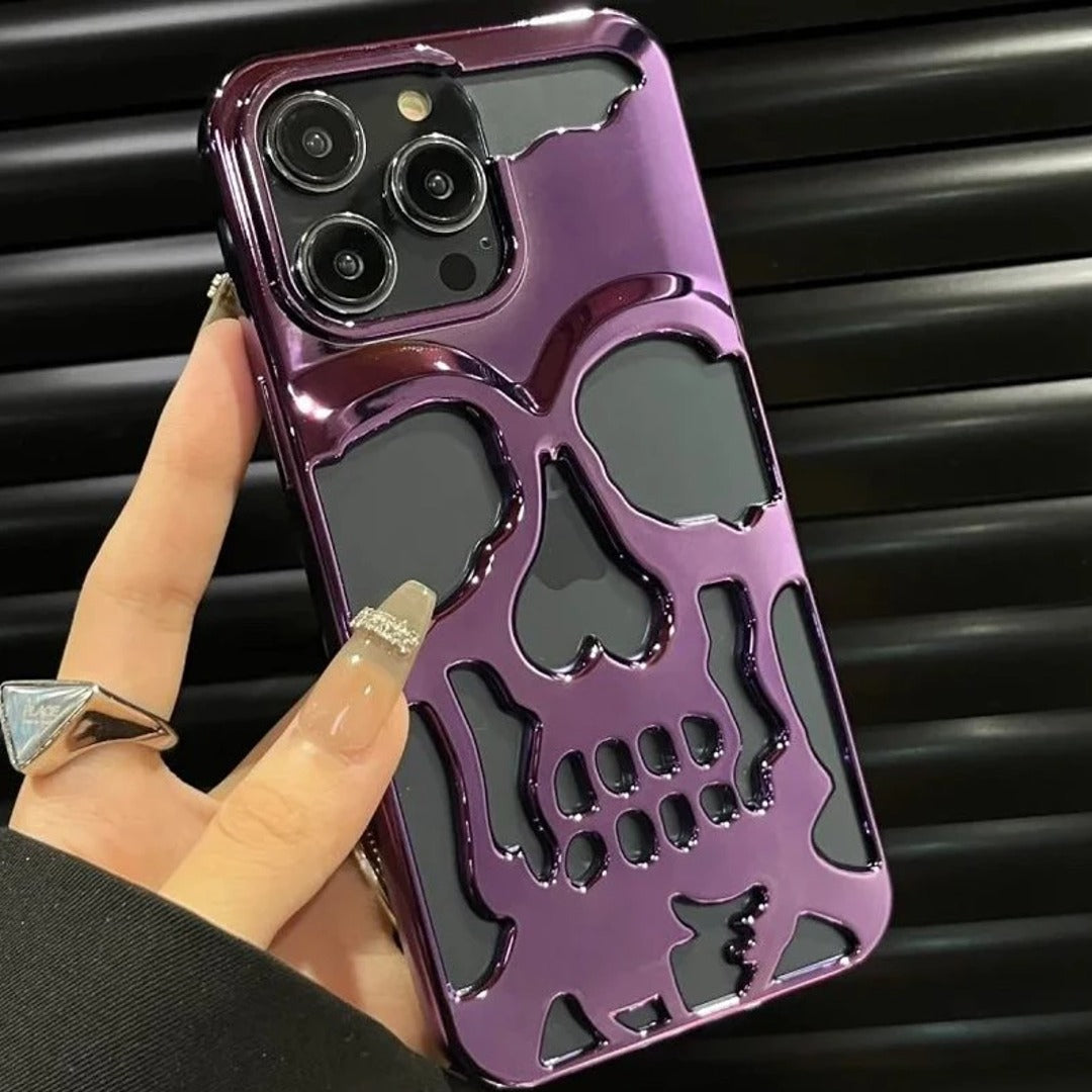 iPhone 14 Series Hollow Skull Design Case