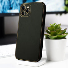 Load image into Gallery viewer, iPhone 11 Series Leather Textured Gold Plated Case

