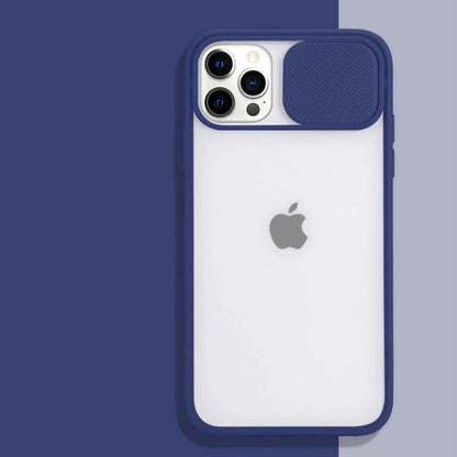 Camera Lens Slide Protection Matte Case - iPhone