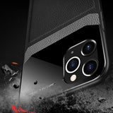 iPhone 11 Pro Max Sleek Slim Leather Glass Case