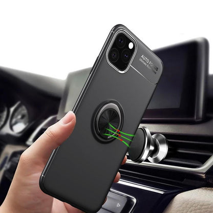 iPhone 11 Pro (3 in 1 Combo) Metallic Ring Case + Tempered Glass + Earphones