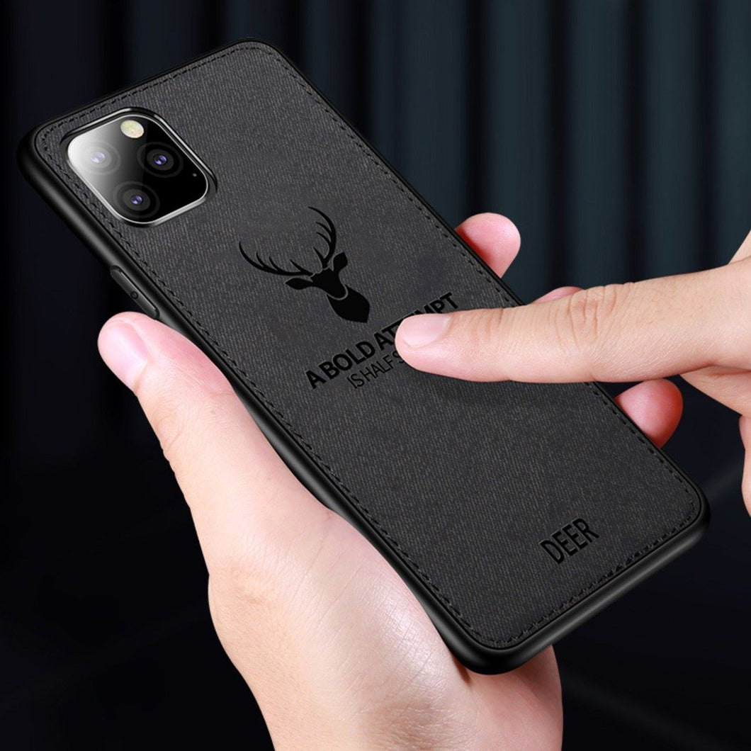 iPhone 11 Pro Max Deer Case with Tempered Glass and Earphones (3 in 1 Combo)