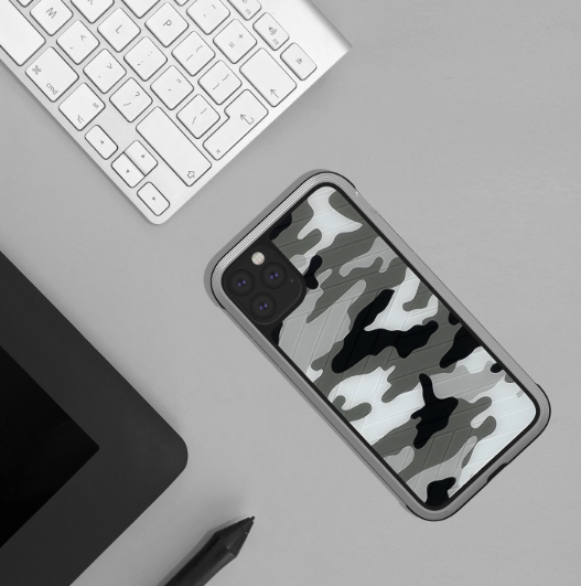 MK ® iPhone 11 Pro Max Raigor Inverse Army Pattern Shockproof Protective Case