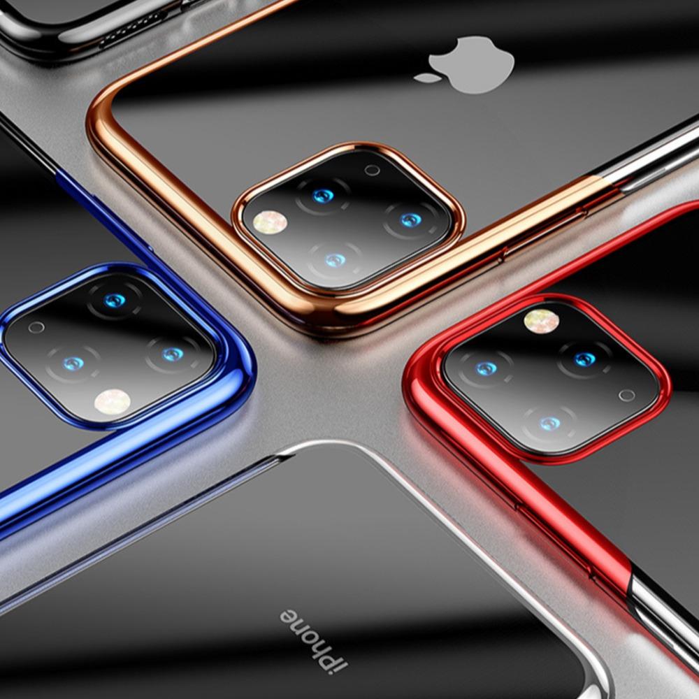 iPhone 11 Pro Max Electroplating Silicone Transparent Glitter Case
