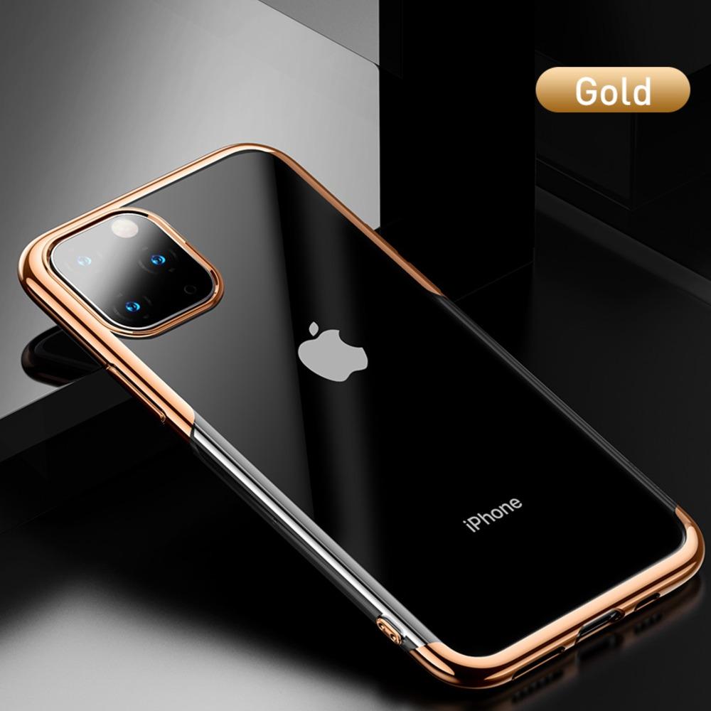 MK ® iPhone 11 Pro Max Baseus Ultra-Thin Clear Sparkling Edge Case