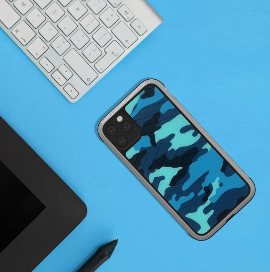 MK ® iPhone 11 Pro Max Raigor Inverse Army Pattern Shockproof Protective Case