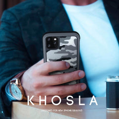 MK ® iPhone 11 Pro Max Raigor Inverse Army Pattern Shockproof Protective Case