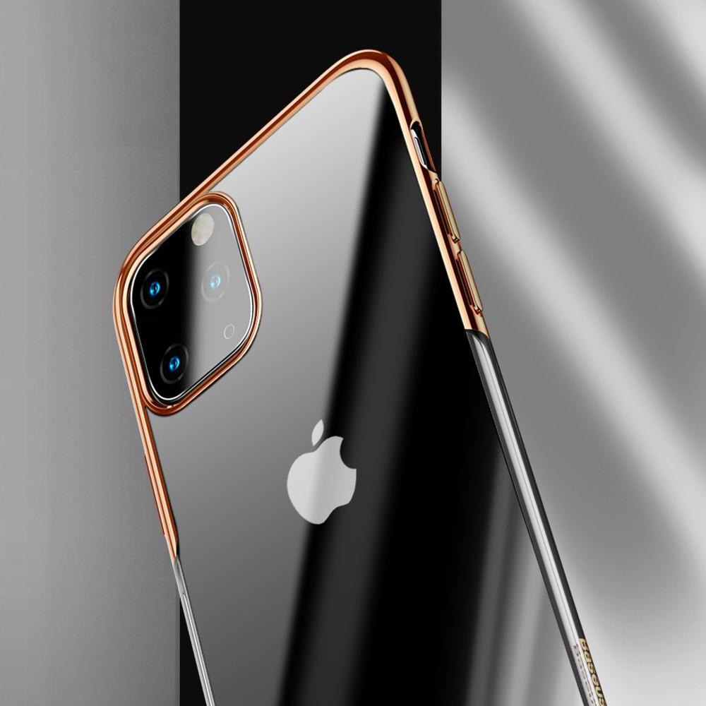 MK ® iPhone 11 Pro Max Baseus Ultra-Thin Clear Sparkling Edge Case