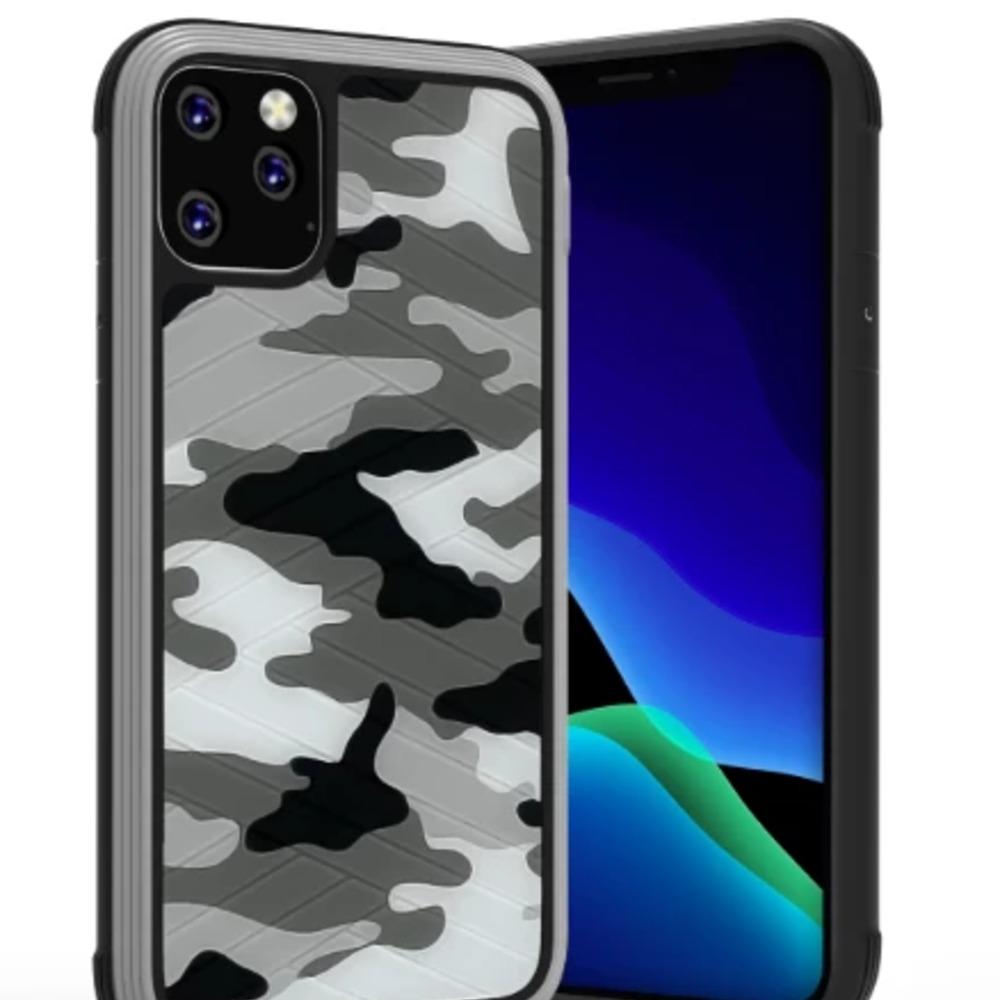 MK ® iPhone 11 Pro Max Raigor Inverse Army Pattern Shockproof Protective Case
