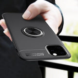 iPhone 11 Pro Max Metallic Finger Ring Holder Matte Case