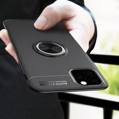 iPhone 11 Pro Max Metallic Finger Ring Holder Matte Case
