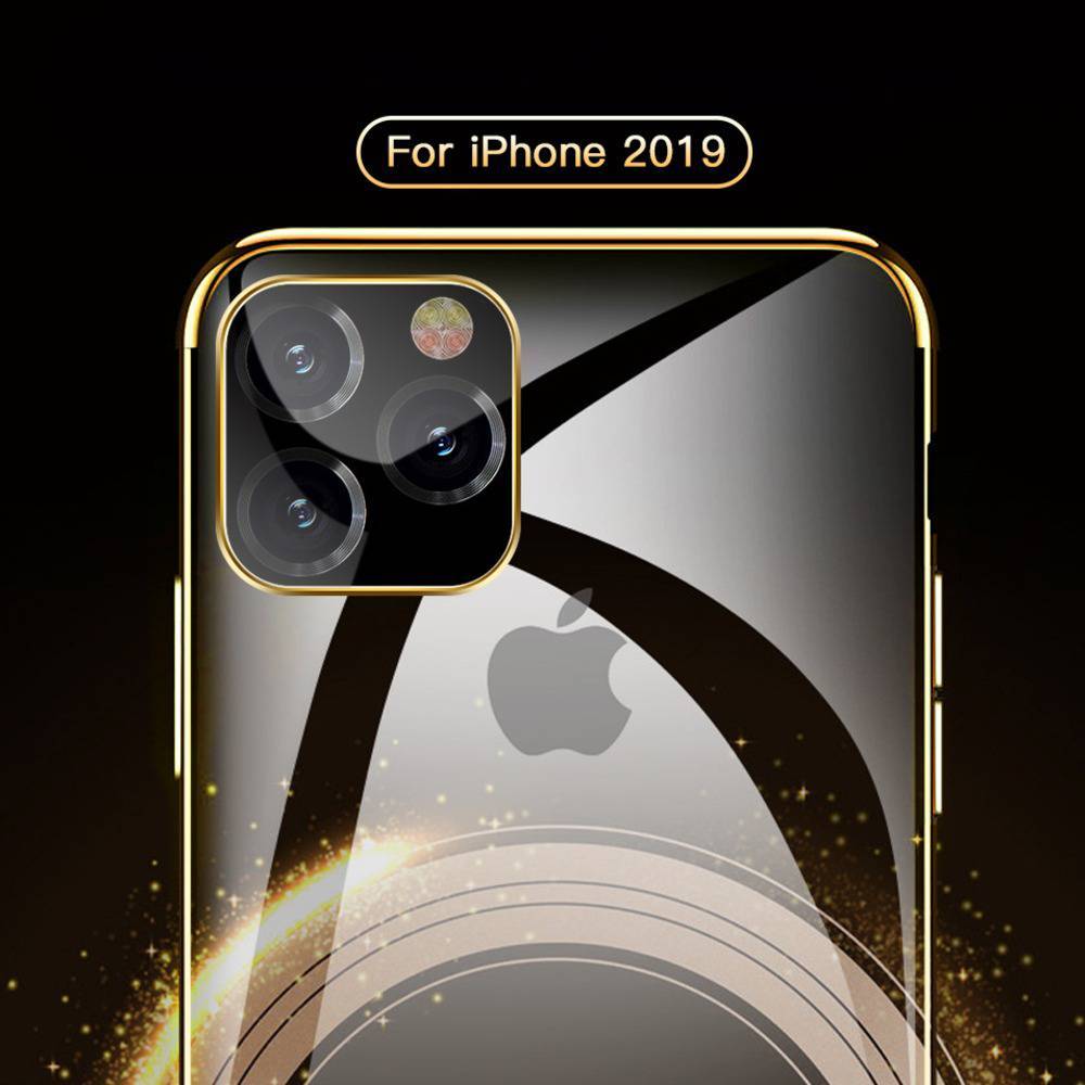 iPhone 11 Pro Max Electroplating Silicone Transparent Glitter Case