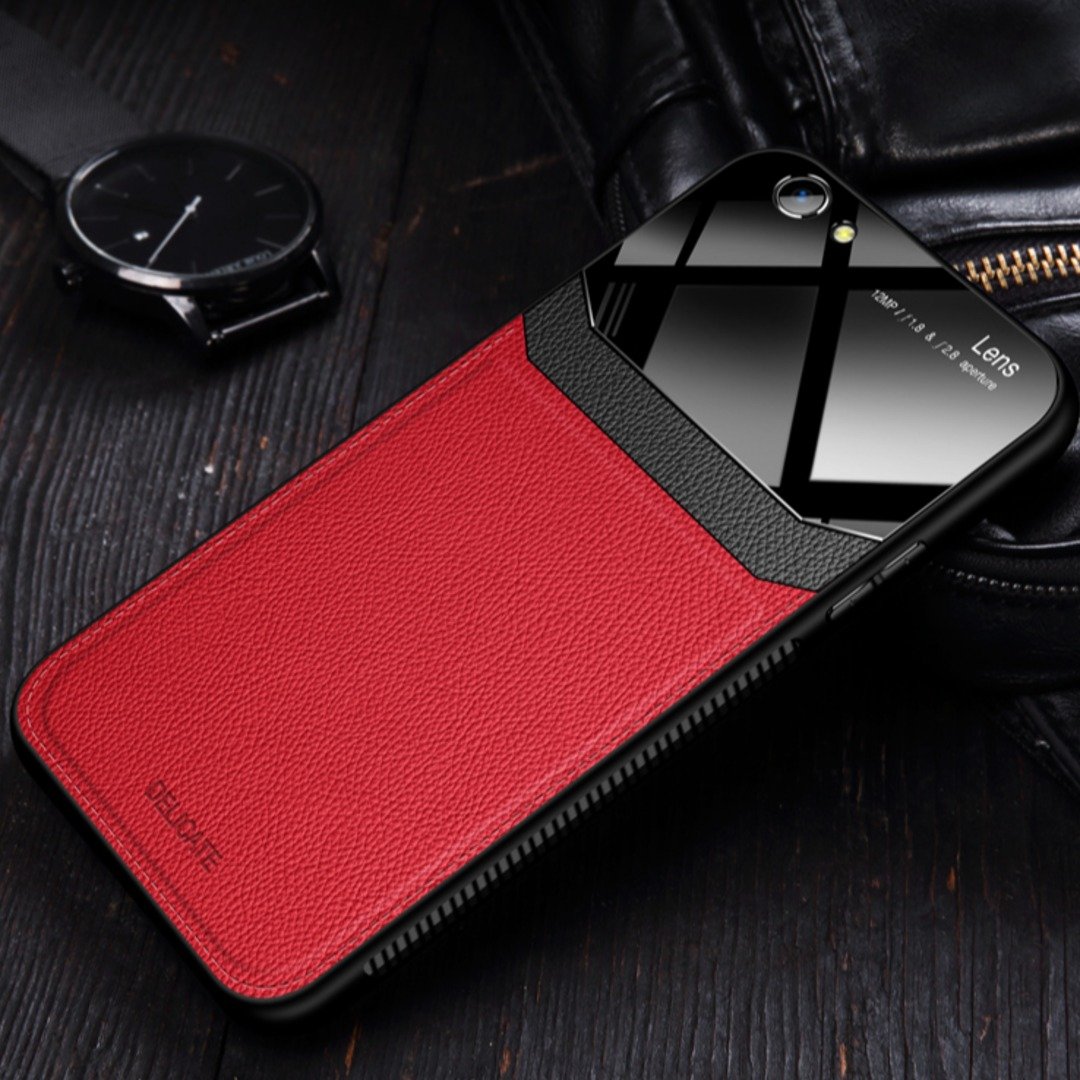 iPhone 7 Sleek Slim Leather Glass Case