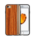 iPhone 8 Straight Pattern Wooden TPU Series Case