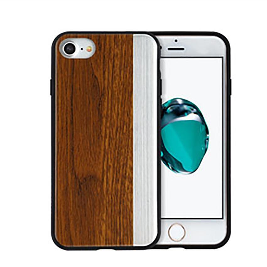 iPhone 7 Straight Pattern Wooden TPU Series Case