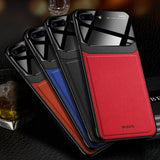 iPhone 8 Plus Sleek Slim Leather Glass Case