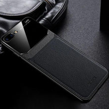 Load image into Gallery viewer, iPhone 8 Plus Sleek Slim Leather Glass Case
