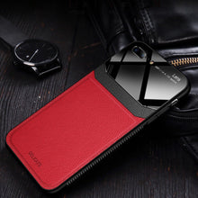 Load image into Gallery viewer, iPhone 8 Plus Sleek Slim Leather Glass Case
