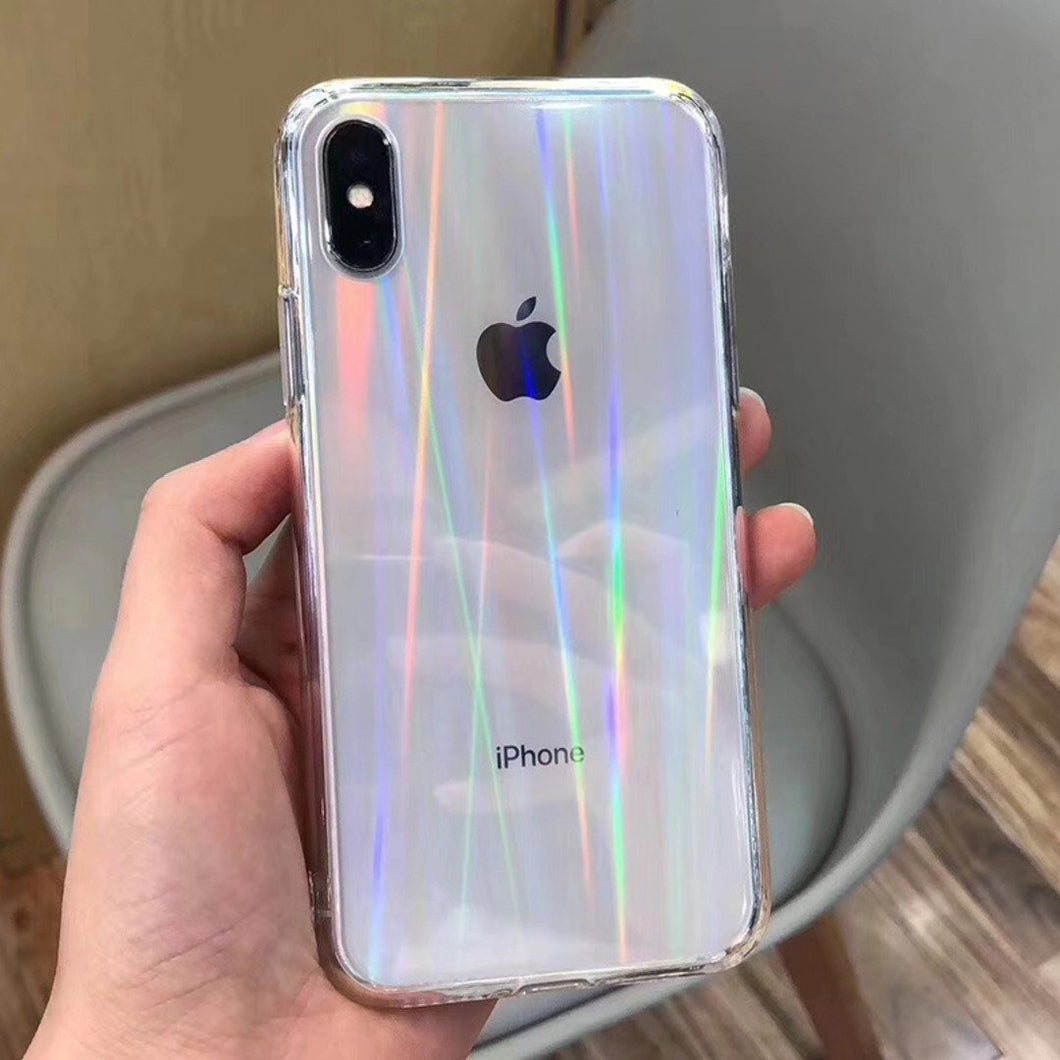 iPhone X/XS Rainbow Effect Hybrid Transparent Case