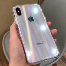 Load image into Gallery viewer, iPhone X/XS Rainbow Effect Hybrid Transparent Case
