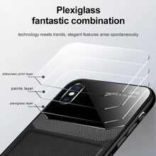 Load image into Gallery viewer, iPhone X Sleek Slim Leather Glass Case
