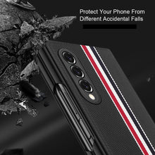 Load image into Gallery viewer, Galaxy Z Fold4 Luxury Leather Splice Case
