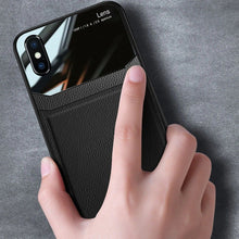 Load image into Gallery viewer, iPhone X Sleek Slim Leather Glass Case
