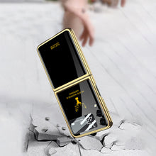 Load image into Gallery viewer, Galaxy Z Flip4 Animal Pattern Glass Case
