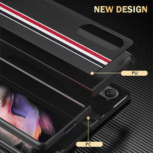 Load image into Gallery viewer, Galaxy Z Fold4 Luxury Leather Splice Case
