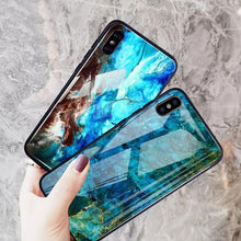 Load image into Gallery viewer, Luxury Marble Sea Pattern Tempered Glass Case
