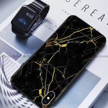 Load image into Gallery viewer, Galaxy S Series Gold Dust Texture Marble Glass Case
