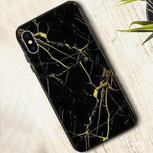 Load image into Gallery viewer, Galaxy S Series Gold Dust Texture Marble Glass Case
