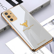 Load image into Gallery viewer, Galaxy A72 Bull Pattern Electroplating Glass Case
