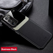 Load image into Gallery viewer, Galaxy Note 20 Ultra Sleek Slim Leather Glass Case

