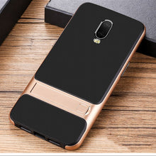 Load image into Gallery viewer, OnePlus 6T Silicone Bracket Dual Hybrid Kickstand Case
