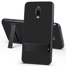 Load image into Gallery viewer, OnePlus 6T Silicone Bracket Dual Hybrid Kickstand Case
