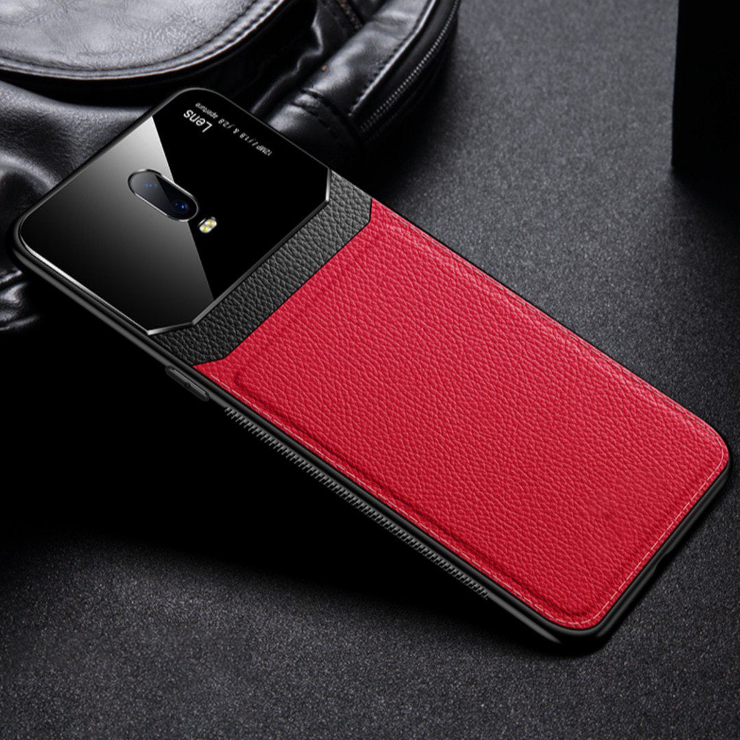 OnePlus 7 Sleek Slim Leather Glass Case