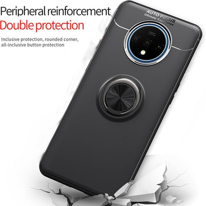 OnePlus 7T (2 in 1 Combo) Ring Holder Case + Lens Guard