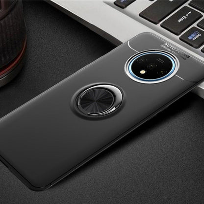 OnePlus 7T (2 in 1 Combo) Ring Holder Case + Lens Guard